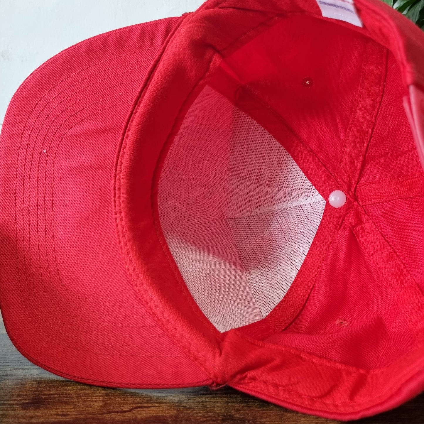 Vintage American Trucker Hat Snapback cap one size red Hoosier Lottery