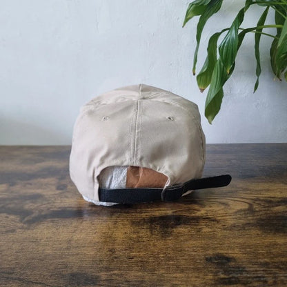 Vintage American Trucker Hat Snapback cap one size adjustable beige CSI