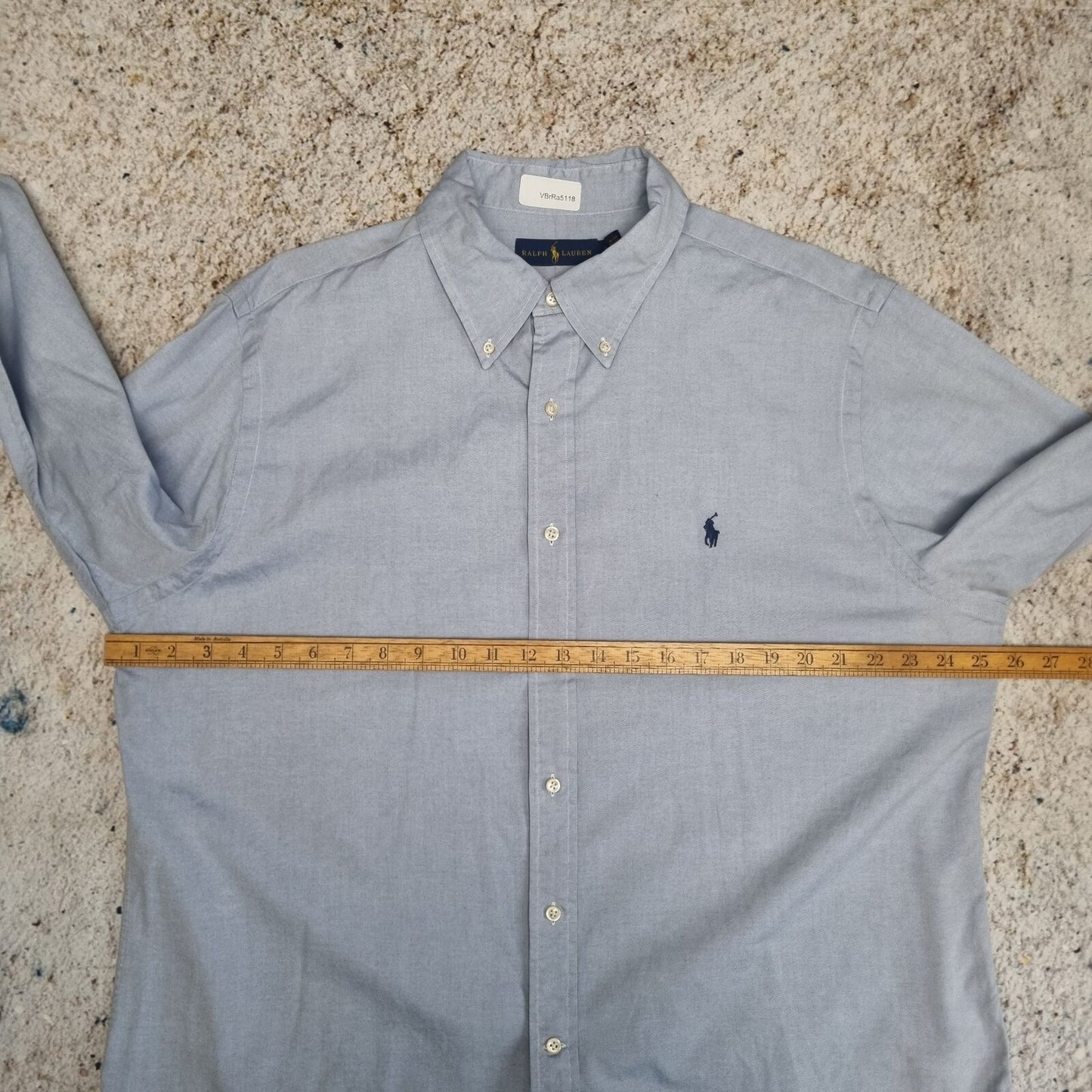 Ralph Lauren OXFORD SHIRT PLAIN  - Blue - Size 17.5