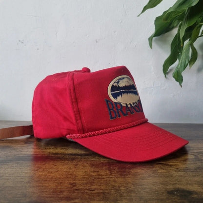 Vintage American Baseball Hat Snapback cap one size adjustable red Branson
