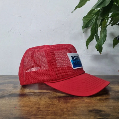 Vintage American Baseball full mesh Hat Snapback cap one size adjustable red ridge supply