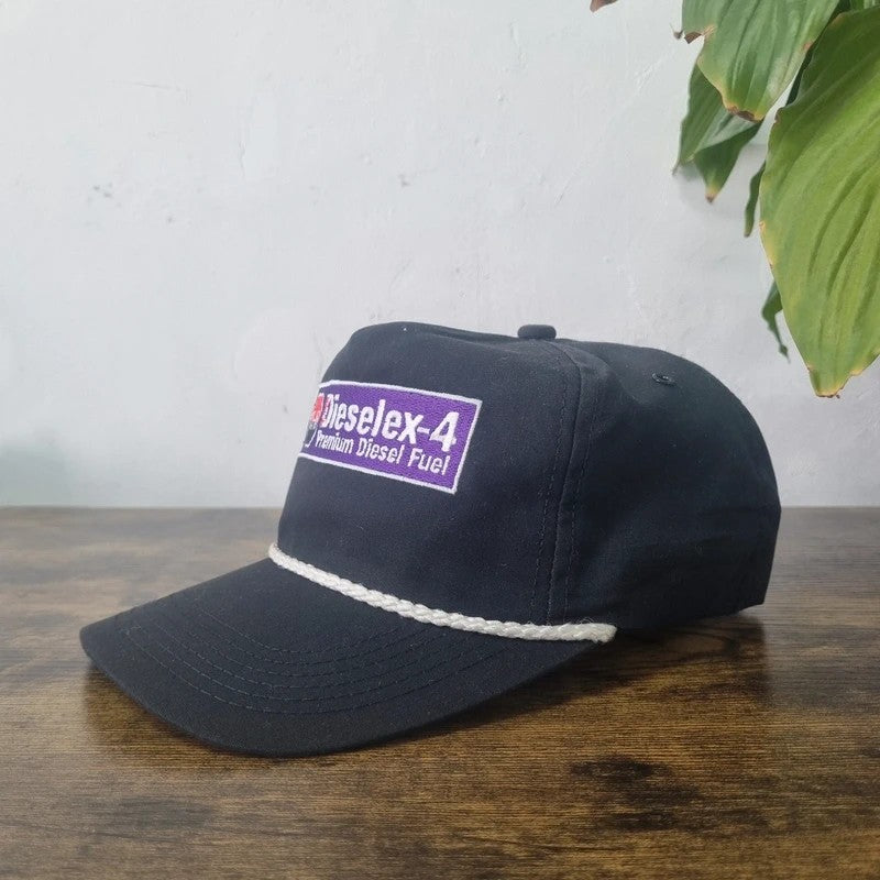 Vintage American Baseball Hat Snapback cap one size adjustable black diesel ex 4