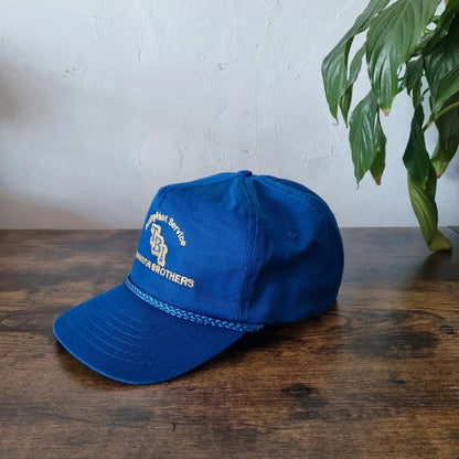 Vintage American Trucker Hat Snapback cap one size adjustable blue tension brothers