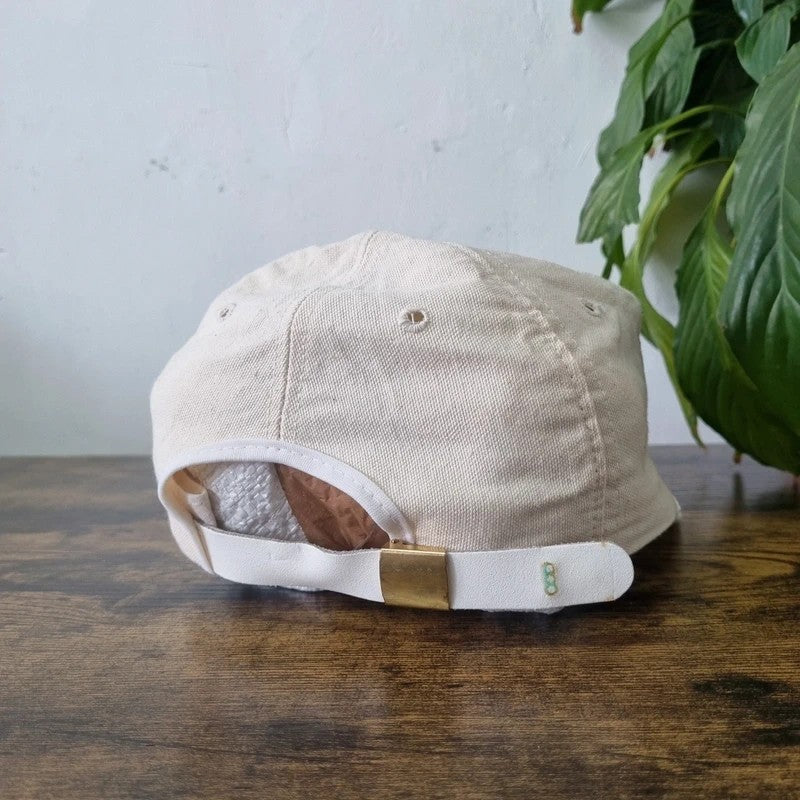 Vintage American Baseball Hat Snapback cap one size adjustable cream Besser