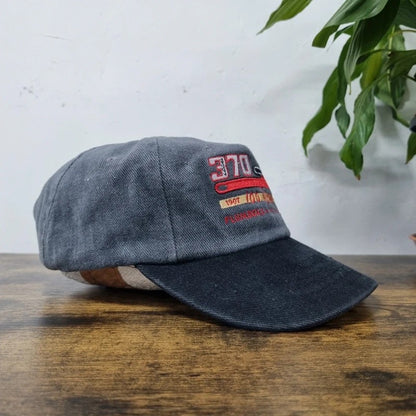 Vintage American Baseball Hat Snapback cap one size adjustable grey black Plumbing wrench