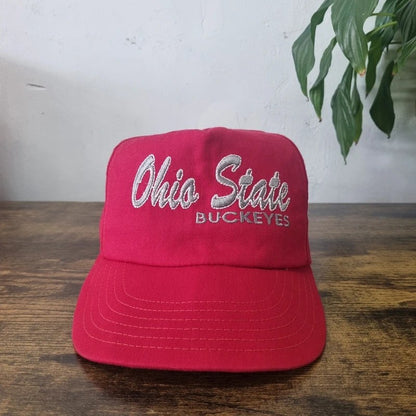 Vintage American Trucker Hat Snapback cap one size red ohio state buckeyes