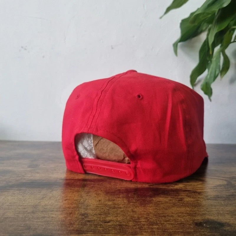 Vintage American Trucker Hat Snapback cap one size adjustable red Cummings racing