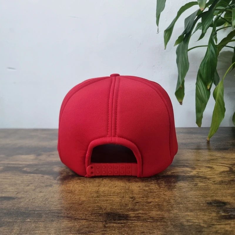 Vintage American Trucker Hat Snapback cap one size adjustable red auto parts