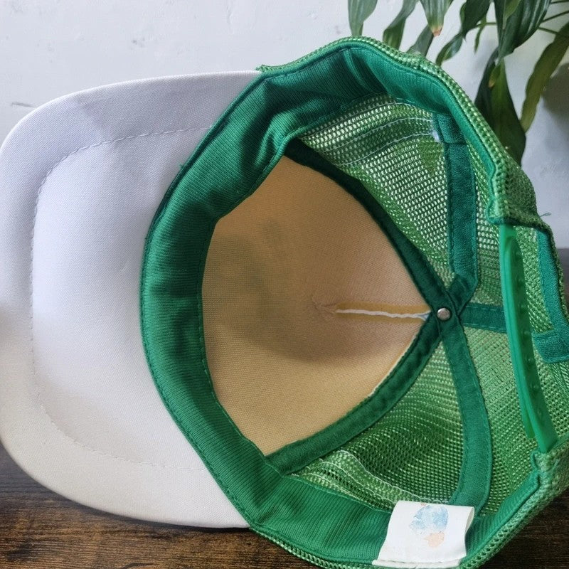 Vintage American Trucker Hat Snapback cap one size adjustable green white P.E. O'Hair & Co