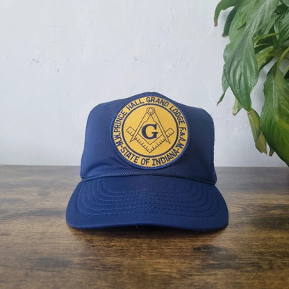Vintage American Baseball Hat Snapback cap one size adjustable navy freemason