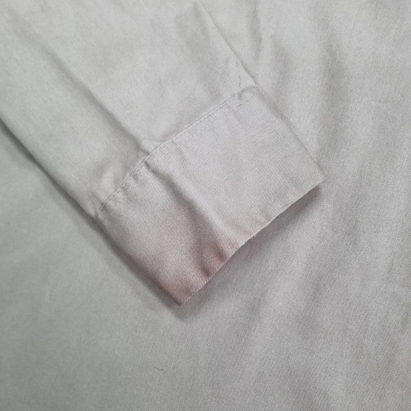 Vintage Dickies Boxy Fit Cropped Shirt Long Sleeve XL plain Beige Button Up Skater Y2K Surf