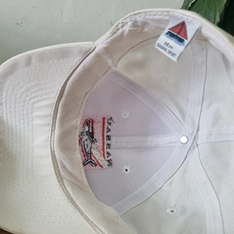 Vintage American Baseball Hat Snapback cap one size adjustable Nassau Bahamas White shark