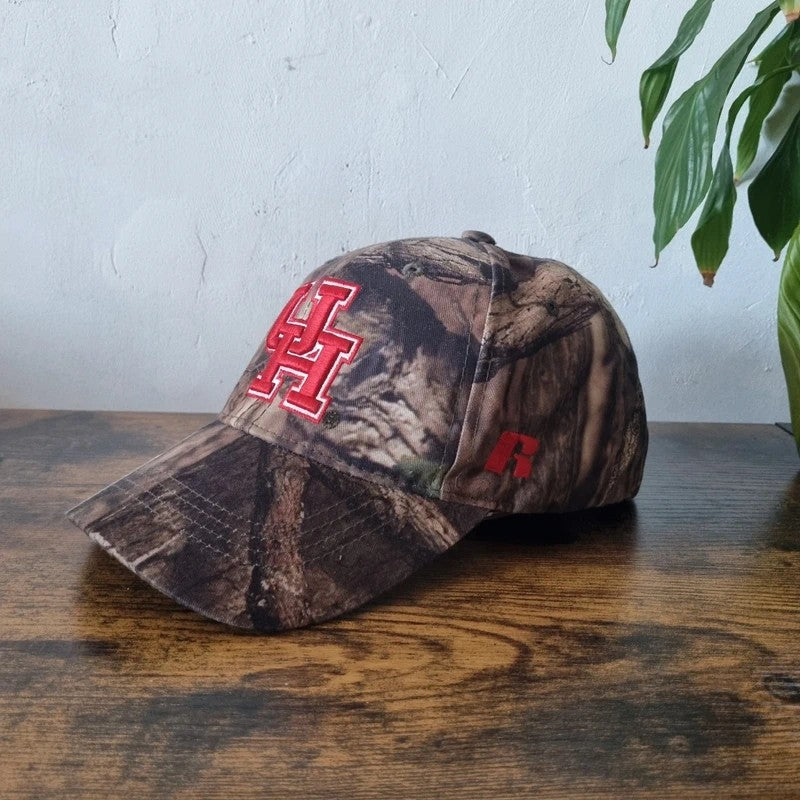Vintage American Baseball Hat Snapback cap one size adjustable Houston Cougars khaki brown realtree