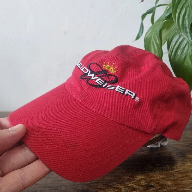 Vintage Budweiser baseball Hat Snapback cap one size adjustable red
