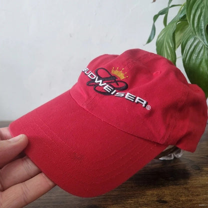 Vintage Budweiser baseball Hat Snapback cap one size adjustable red