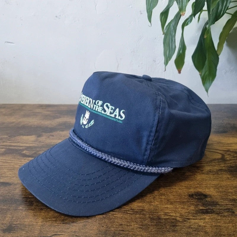 Vintage American Trucker Hat Snapback cap one size adjustable navy Sovereign of the Seas