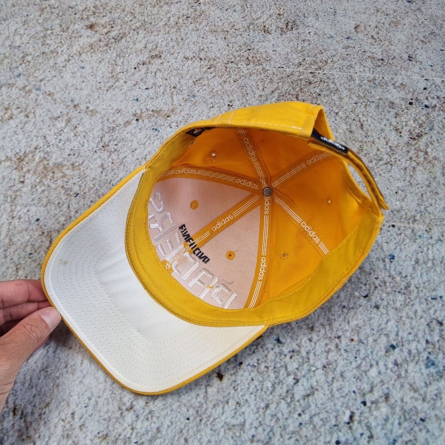 Adidad NBA Indiana Pacers Hat Adjustable Loop Cap Yellow Retro