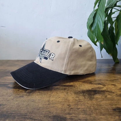 Vintage American baseball Hat Snapback cap one size adjustable beige black ron carter texas