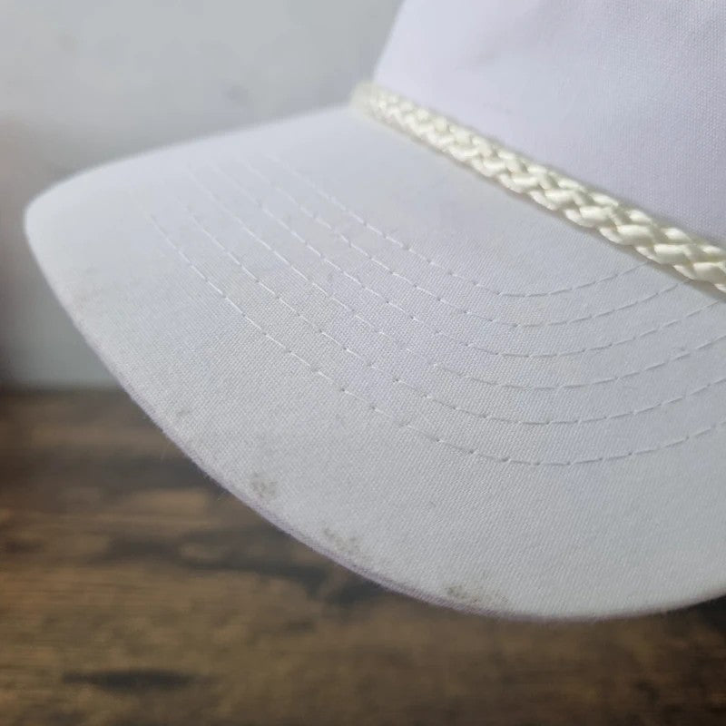 Vintage American Baseball Hat Snapback cap one size white Gehl