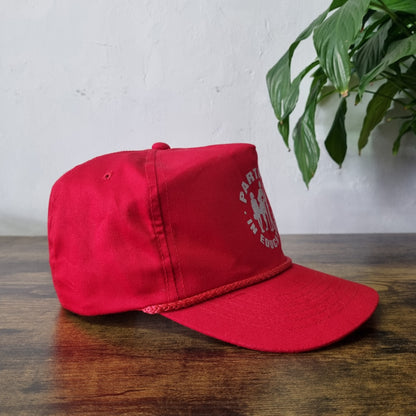 Vintage American Trucker Hat Snapback cap one size red partners in education