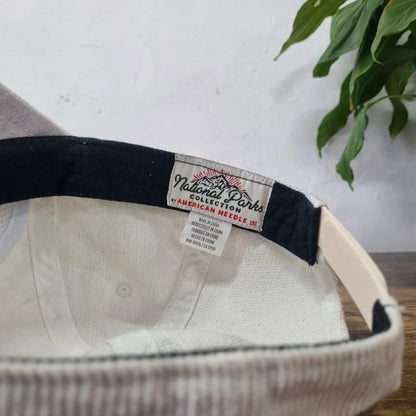 Vintage American Baseball Hat Snapback cap one size adjustable off white grand teton national park