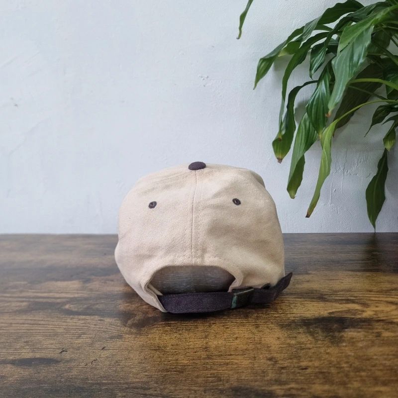 Vintage American baseball Hat Snapback cap one size adjustable community first bankbeige brown