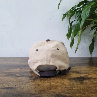 Vintage American baseball Hat Snapback cap one size adjustable community first bankbeige brown