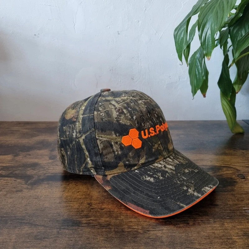 Vintage American Baseball Hat Snapback cap one size adjustable U.S. polyco khaki green realtree camo