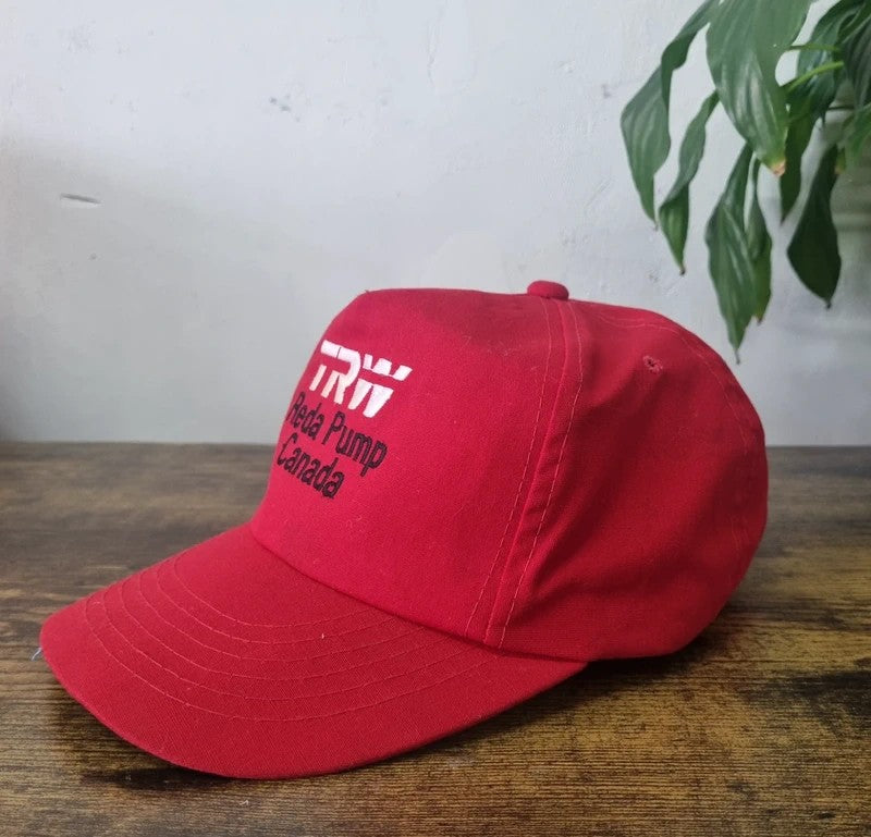 Vintage American Trucker Hat Snapback cap one size red TRW reda pump canada