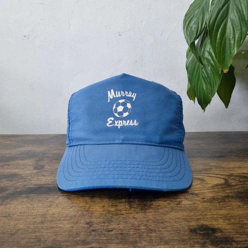 Vintage American Trucker Hat Snapback cap one size adjustable blue Murray Express football