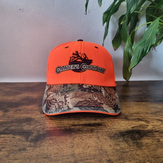 Vintage American Baseball Hat Snapback cap one size adjustable deere country neon orange realtree