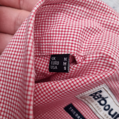 Barbour OXFORD SHIRT TAILORED FIT GINGHAM CHECK SHORT SLEEVE - Red - Size M