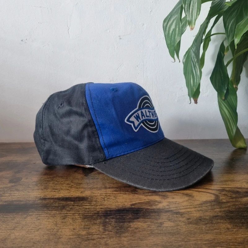 Vintage American Baseball Hat Snapback cap one size adjustable blue black walther firearms