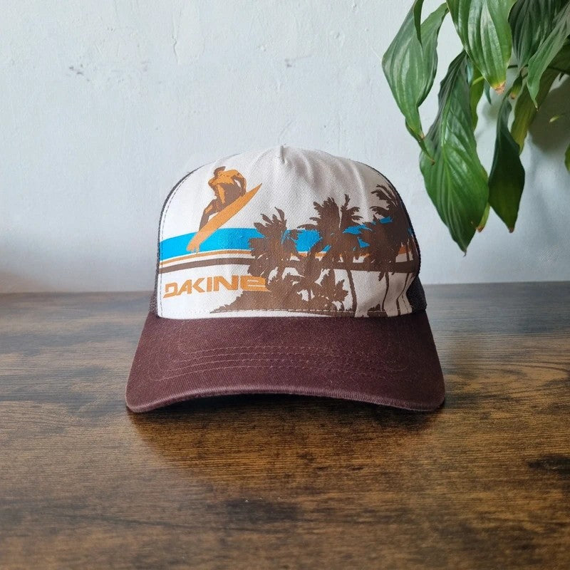 Vintage Dakine Baseball Hat Snapback cap one size adjustable beige brown