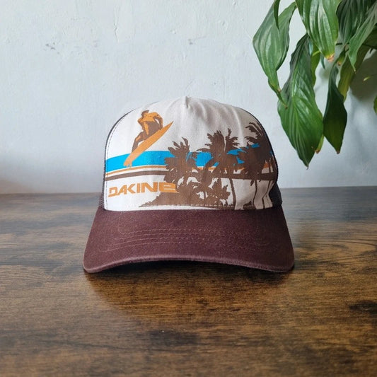 Vintage Dakine Baseball Hat Snapback cap one size adjustable beige brown