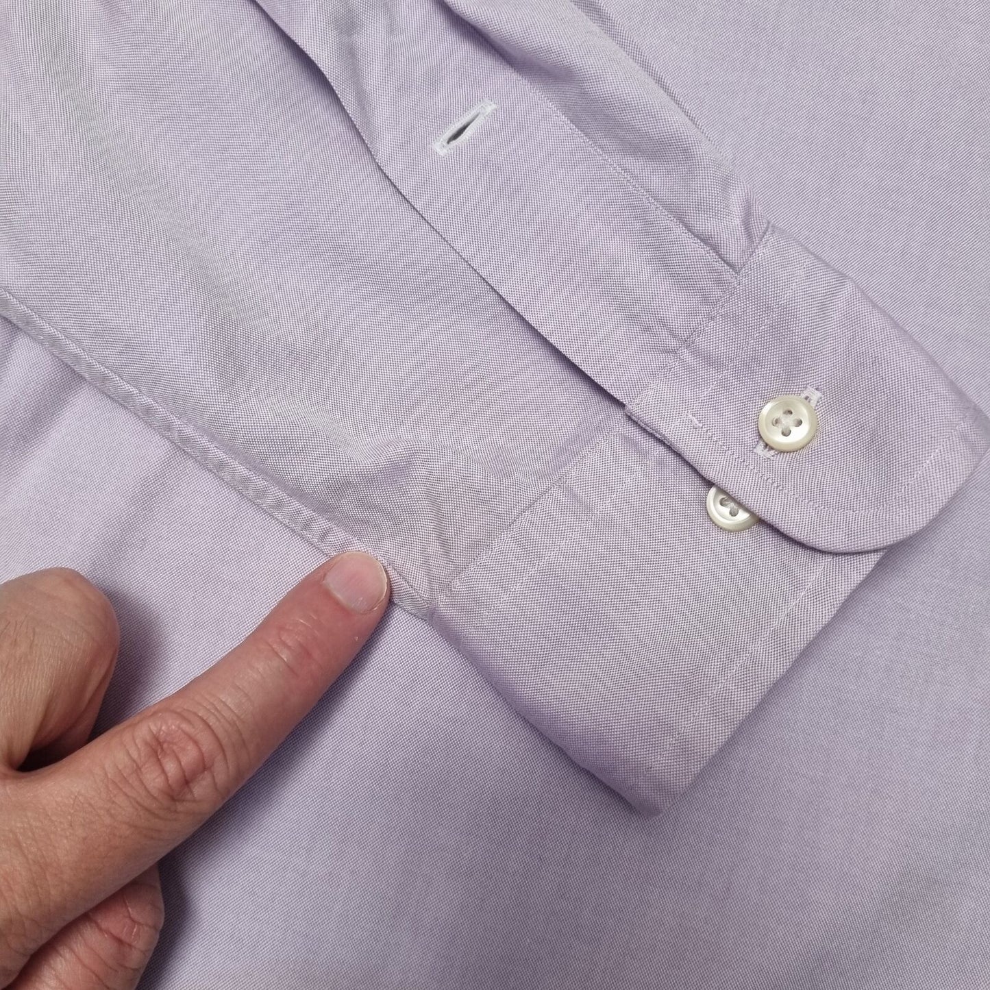 Ralph Lauren OXFORD SHIRT CLASSIC FIT LONG SLEEVE PONY RL - Purple - Size 15 M