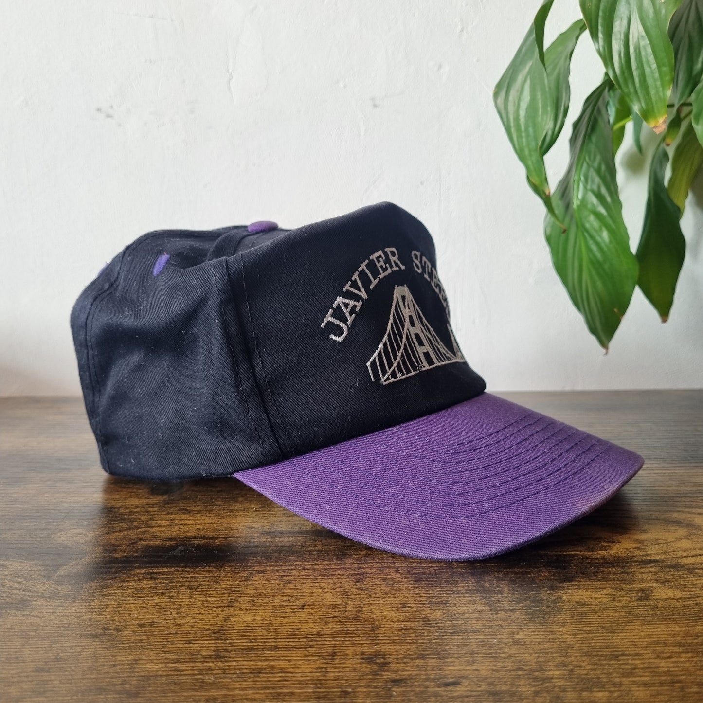Vintage American Trucker Hat Snapback cap one size Black Purple Javier Steel