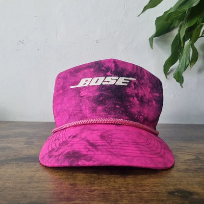 Vintage American Trucker Hat Snapback cap one size adjustable Bose sound system pink