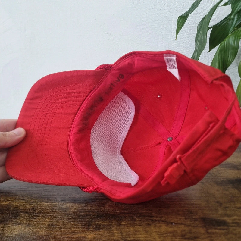 Vintage American Trucker Hat Snapback cap one size adjustable red schiller