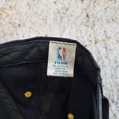 TWINS INDIANA PACERS CAP SNAPBACK NBA VINTAGE EMBROIDERED - Black - One Size