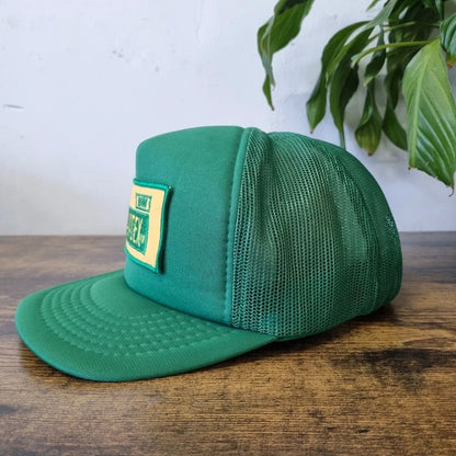 Vintage American Trucker Hat Snapback cap one size adjustable green Avadex