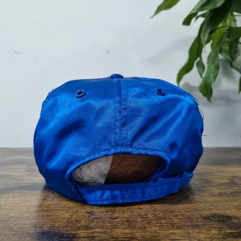Vintage American Trucker Hat Snapback cap one size adjustable blue longstanding beer