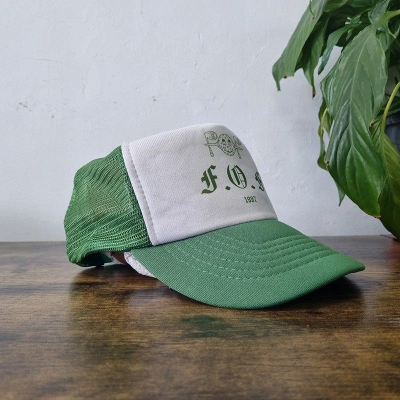 Vintage American Trucker Hat Snapback cap one size adjustable F O F golf