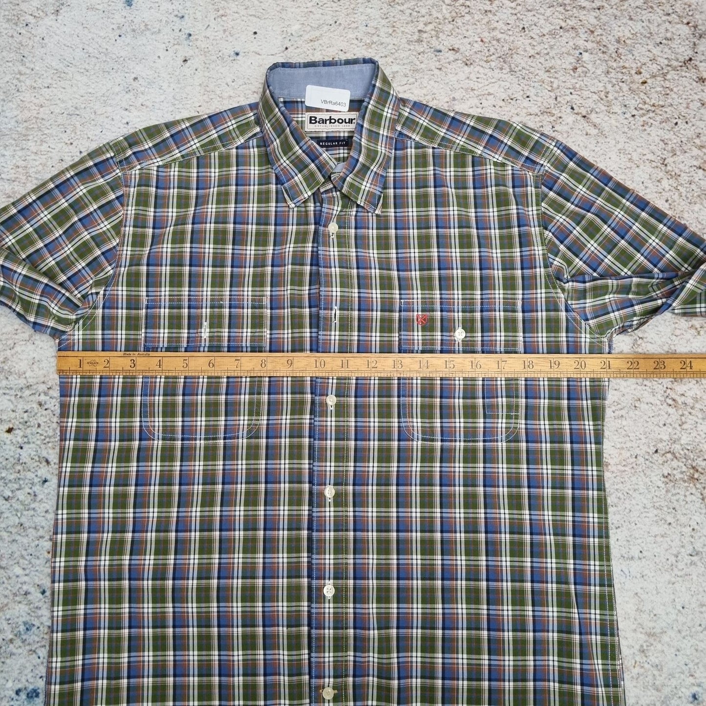 Barbour SHIRT REGULAR FIT CHECK MENS - Green - Size M
