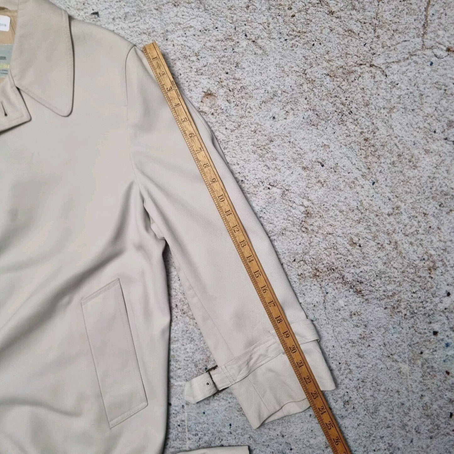 Aquascutum London England Trench Coat Mac Jacket Khaki Beige Mens Size 40