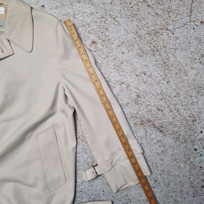 Aquascutum London England Trench Coat Mac Jacket Khaki Beige Mens Size 40