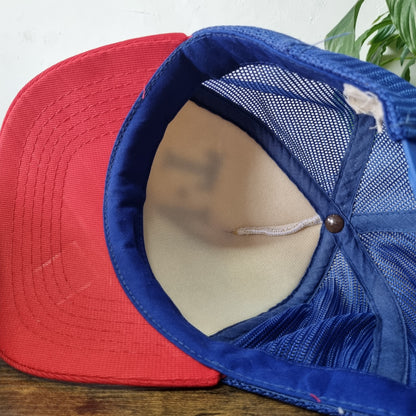 Vintage American Trucker Hat Snapback cap one size adjustable TNT Towing white
