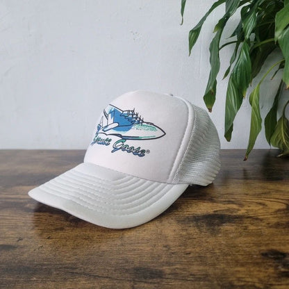 Vintage American Trucker Hat Snapback cap one size adjustable white spruce goose airline