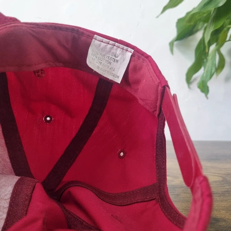 Vintage American Trucker Hat Snapback cap one size adjustable burgundy Texas
