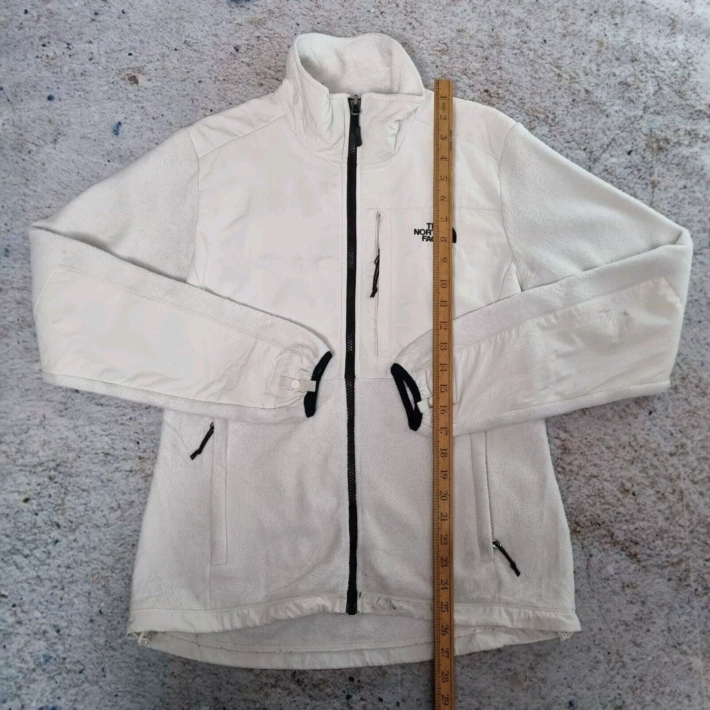 The North Face Outdoor Jacket M Denali Fleece White Womens Zip